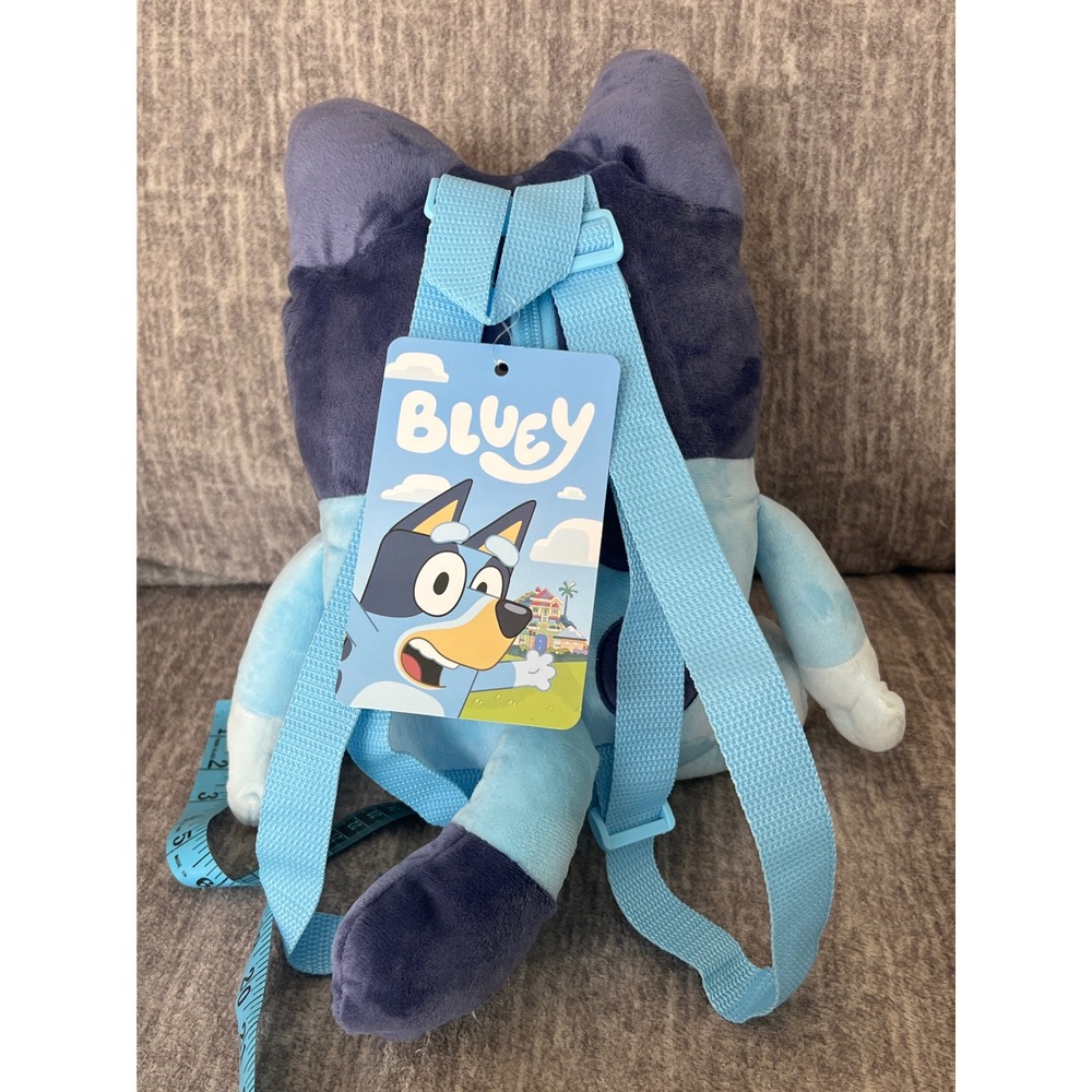 Bluey Plush Backpack Kids Fun Blue Dog Character Bag Accessory Innovations NWT - Picture 2 of 7